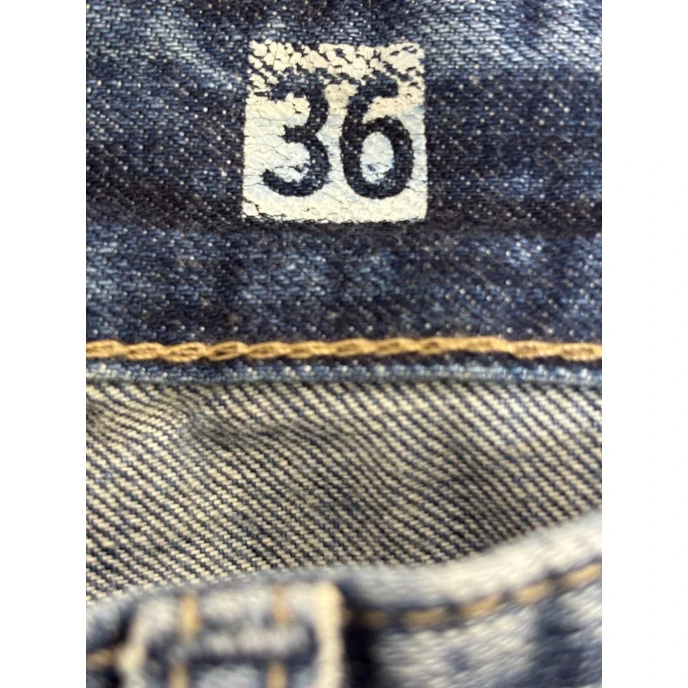 Guess Los Angeles Sunset Relaxed Fit‎ Straight Leg Jeans Mens Blue Denim 36 x 35